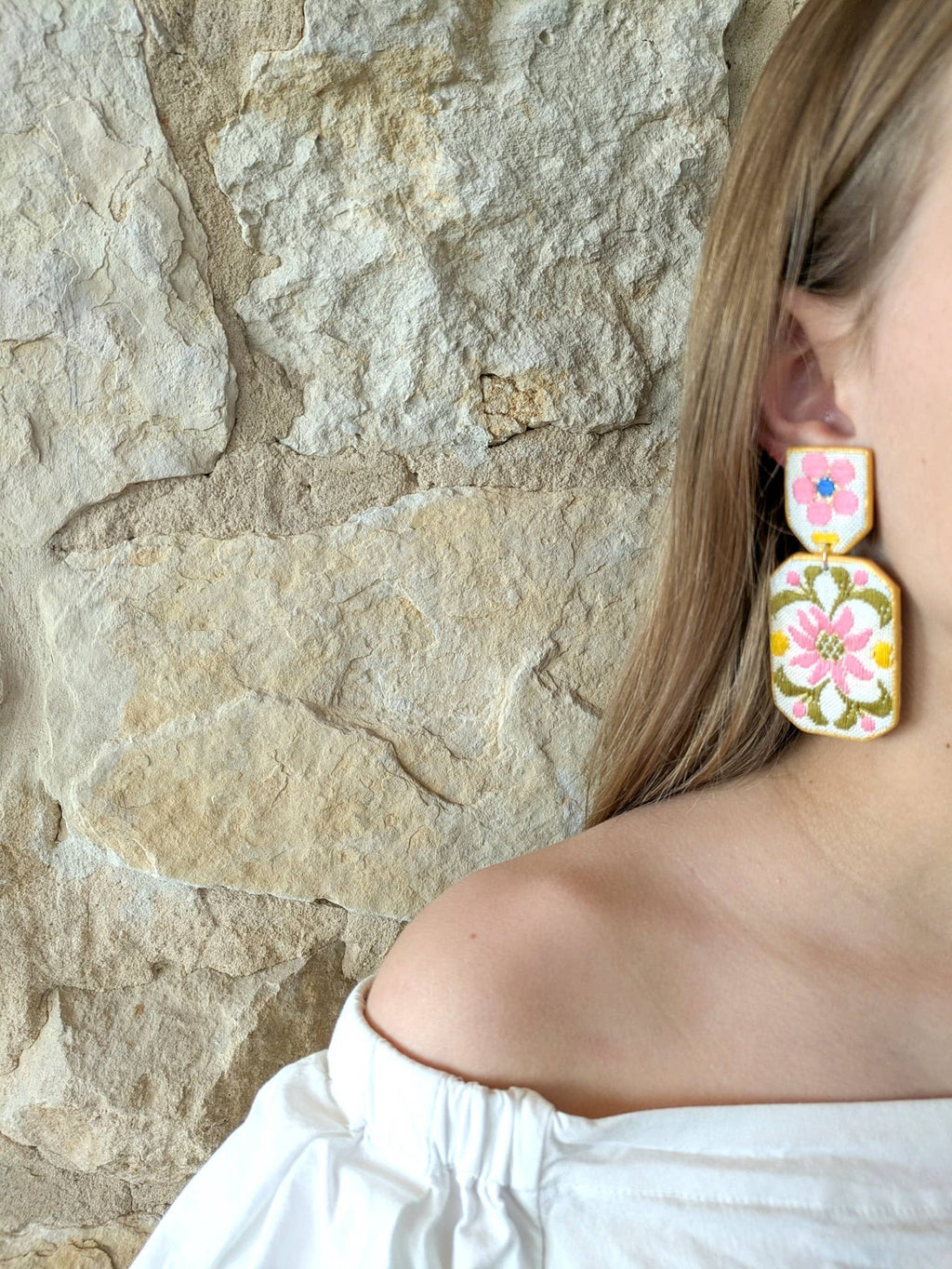 Carolina Statement Earring - Pink