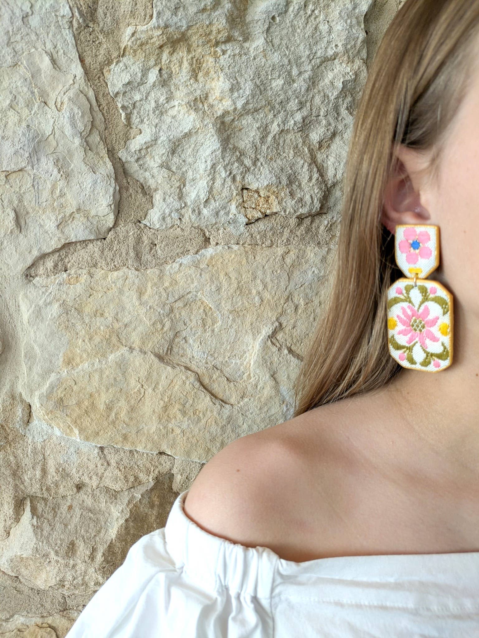 Carolina Statement Earring - Pink