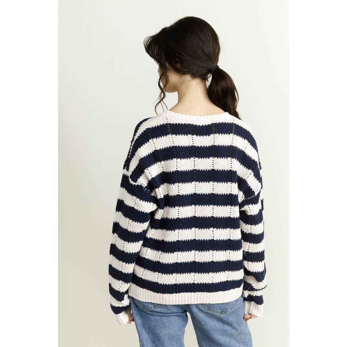 Striped Thick Knit Sweater