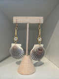 Diamond Shell Drop Earrings