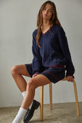 Knit Cable Sweater Pullover