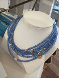 Blue Seed Bead Necklace
