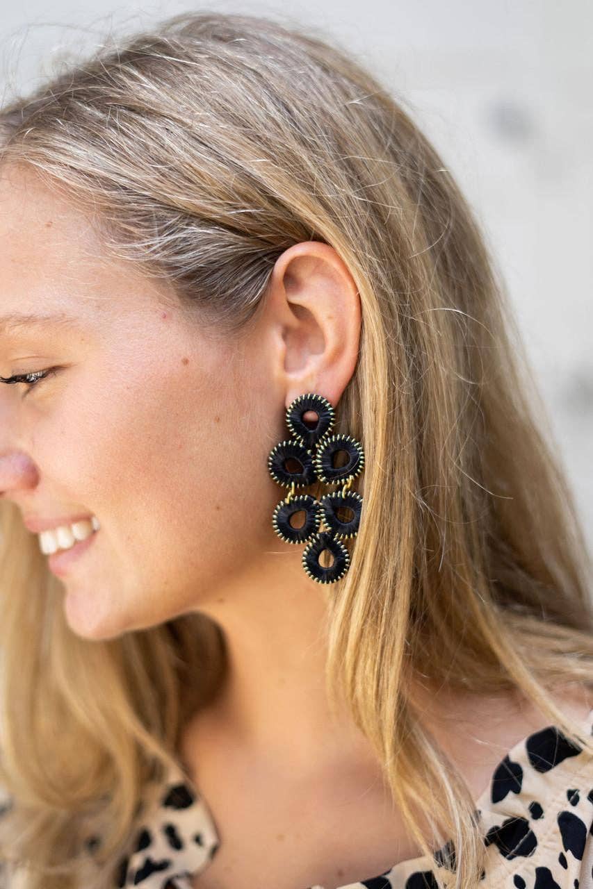 Ginger Straw  Earrings