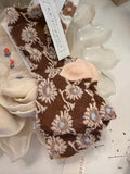 Brown Embossed Socks