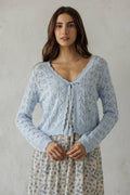 Open Knit Tassel Tie Knit Cardigan