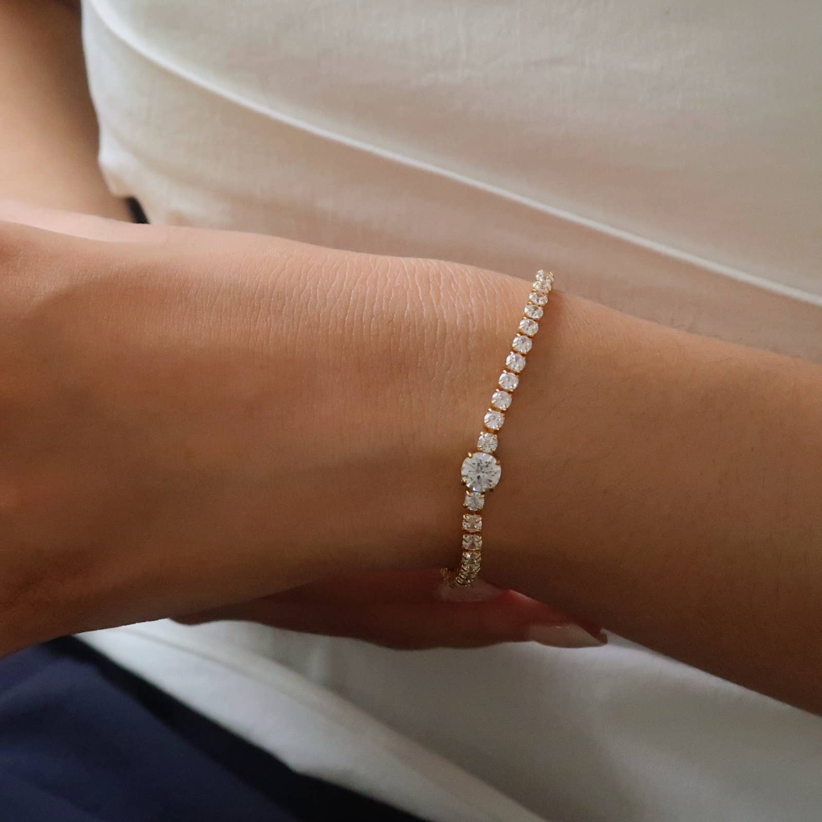 Rhinestone Tennis Bracelet