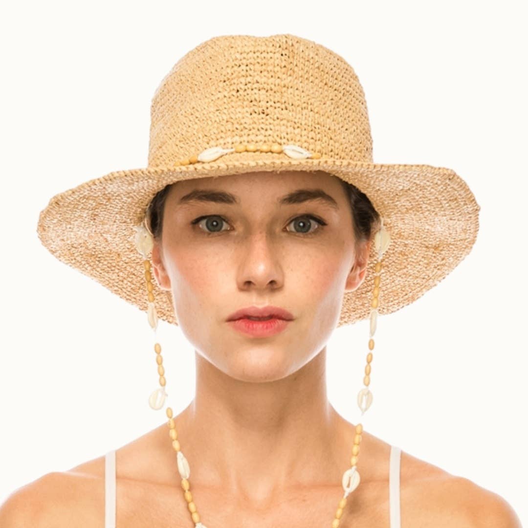 Raffia Straw Crochet Sun Hat