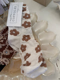 Orange Embossed Socks
