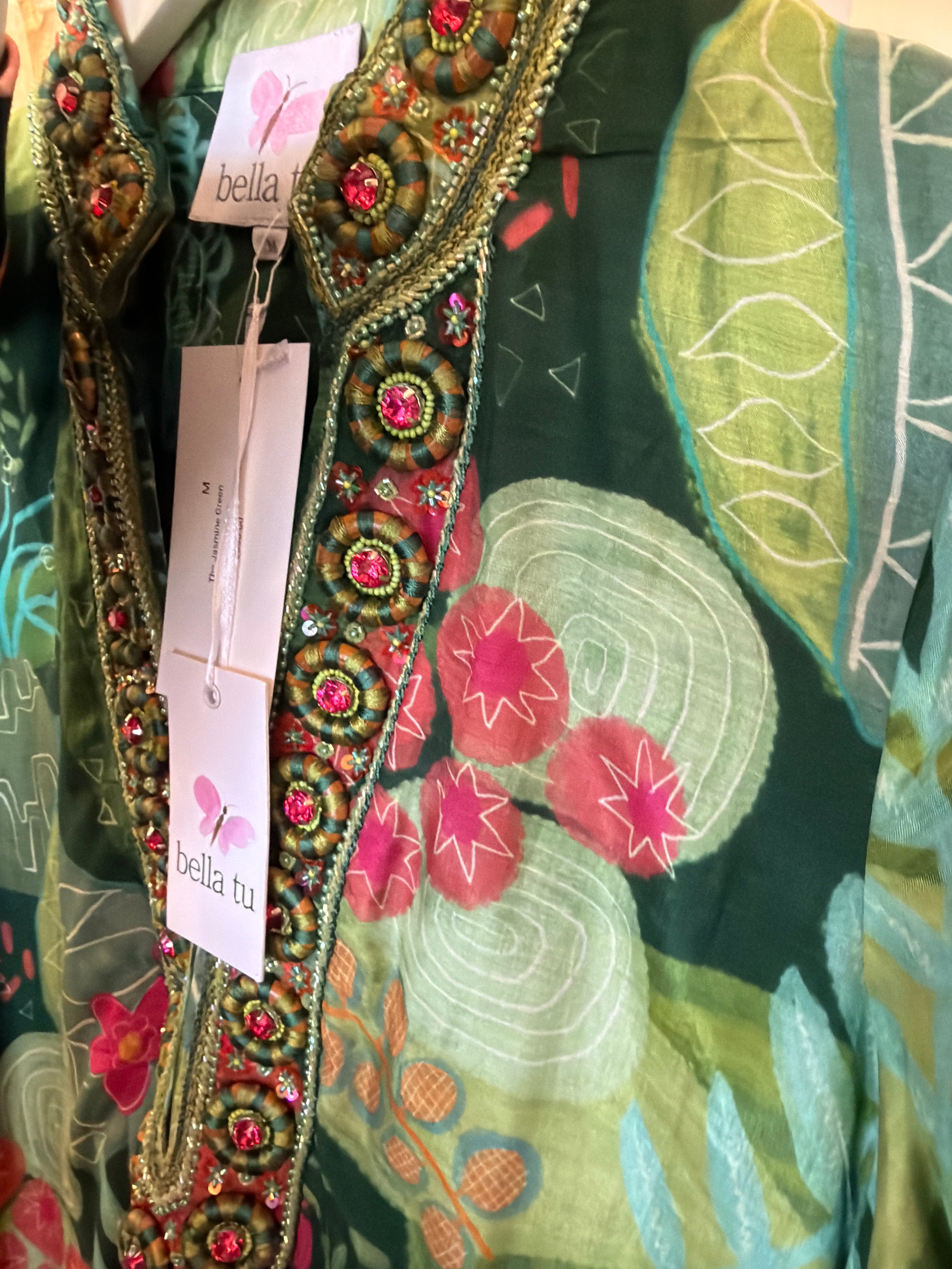 The Jasmine Green Lana Kaftan