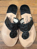 Patent Black Sandal