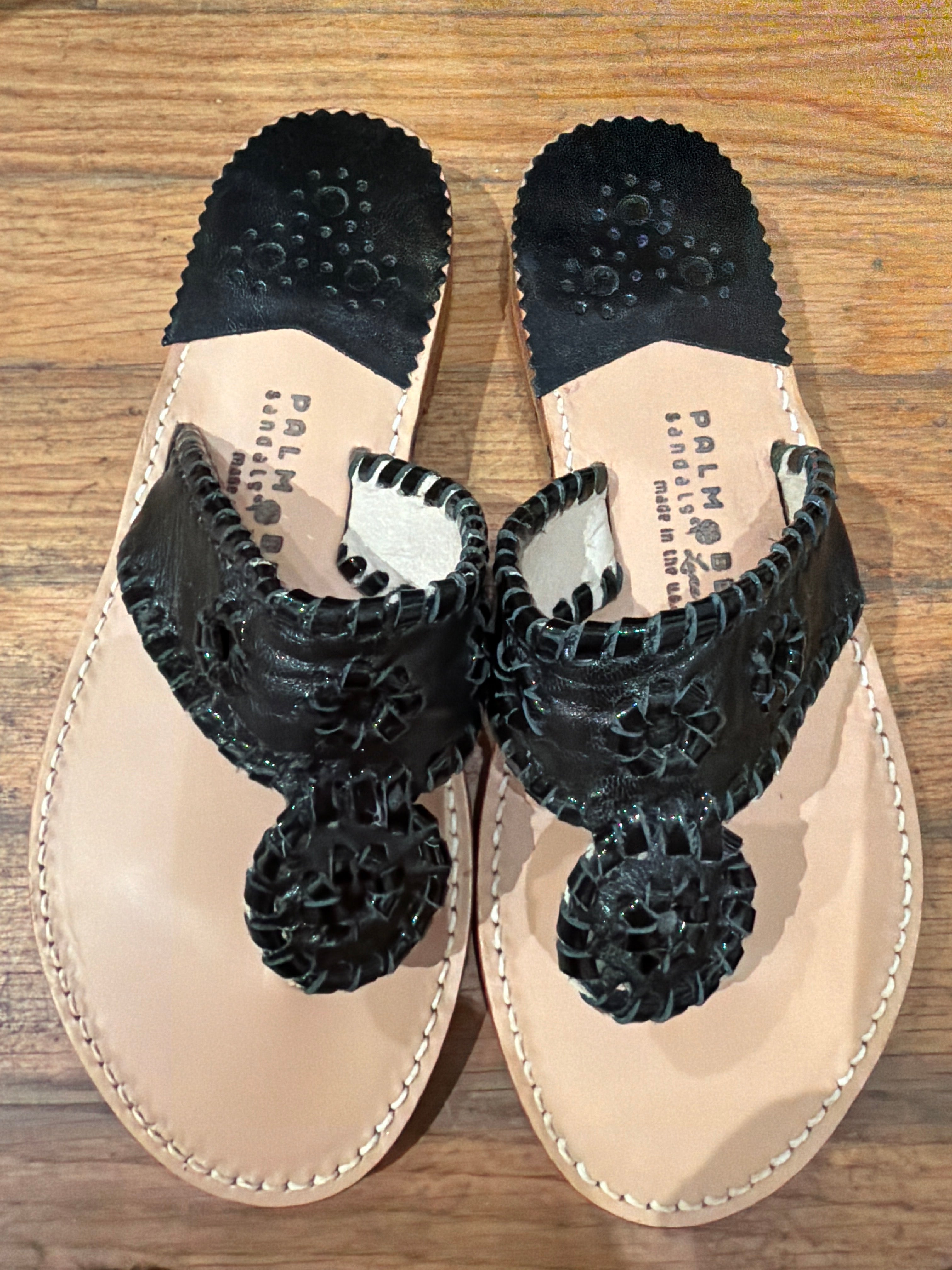 Patent Black Sandal