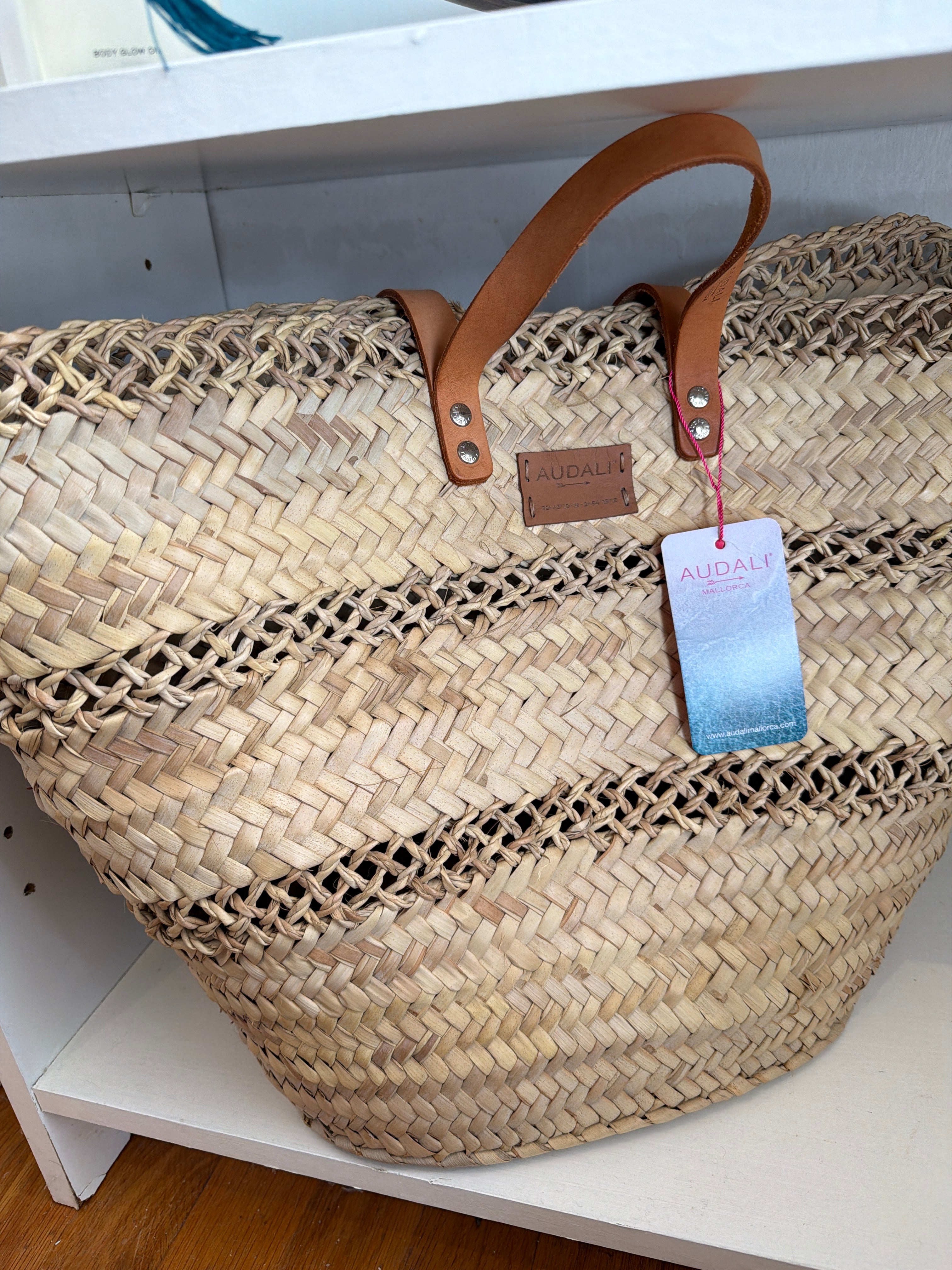 Audali Natural Braided Beach Bag