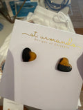 Mini Tortoise Heart Earrings