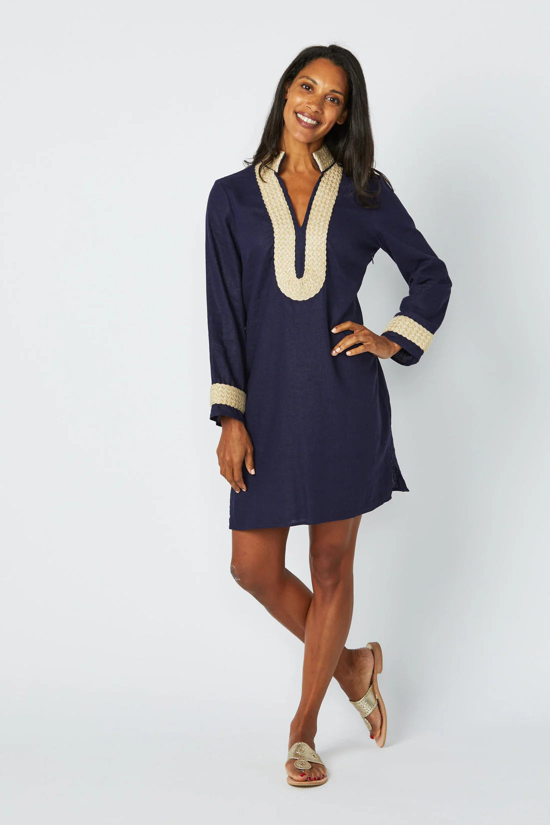 Classic Navy Tunic w/ Metallic Rope Trim