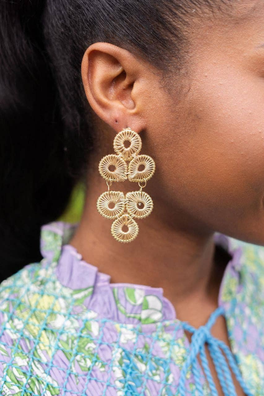 Ginger Straw  Earrings