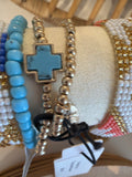 Double Gold Turquoise Bracelets