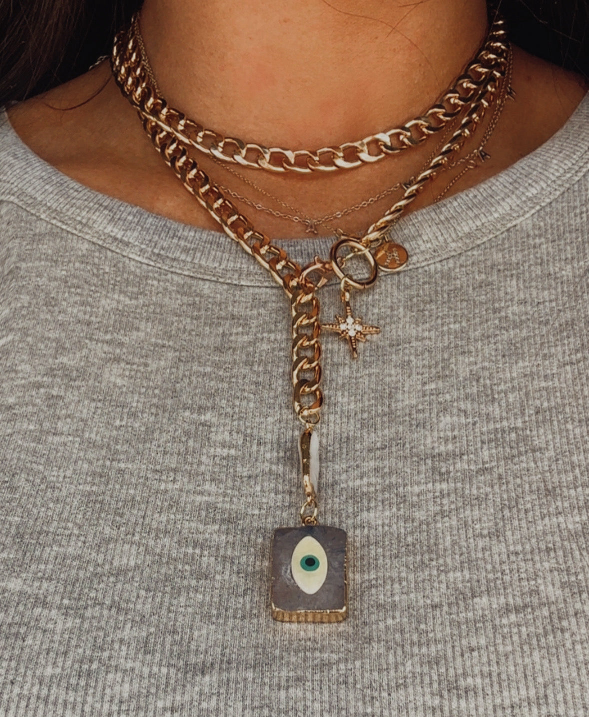 Evil Eye Wrap Necklace