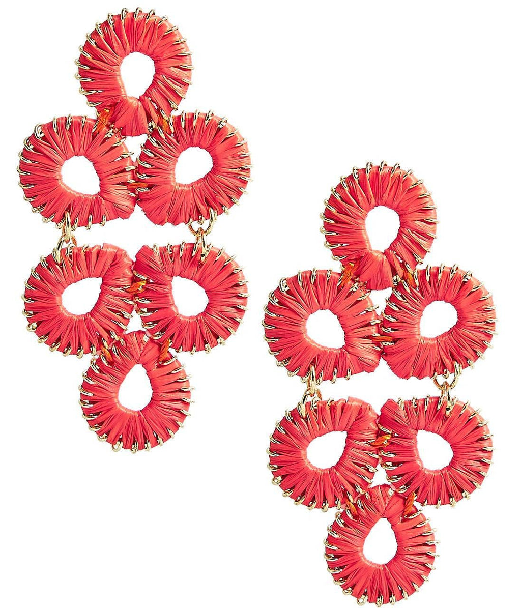 Ginger Straw  Earrings
