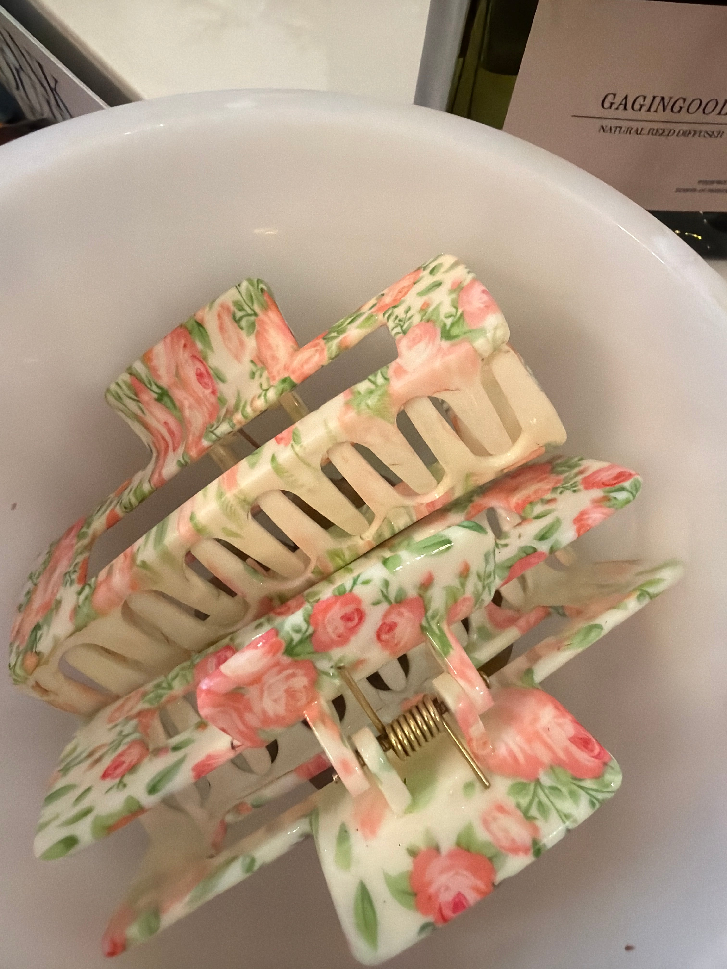 Floral Claw Clips