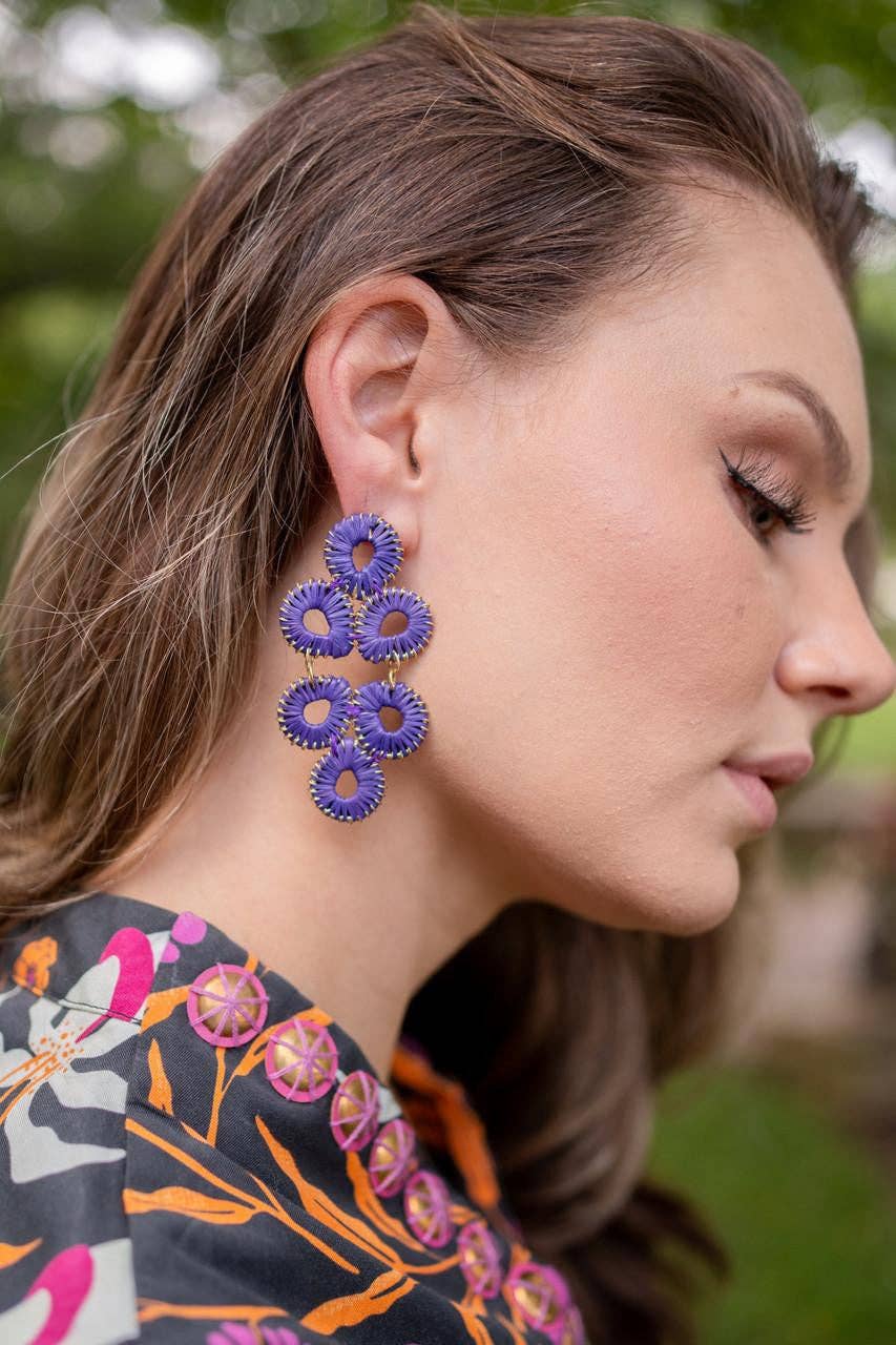 Ginger Straw  Earrings