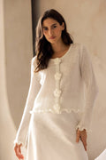Floral Ruffle Trim Knit Cardigan