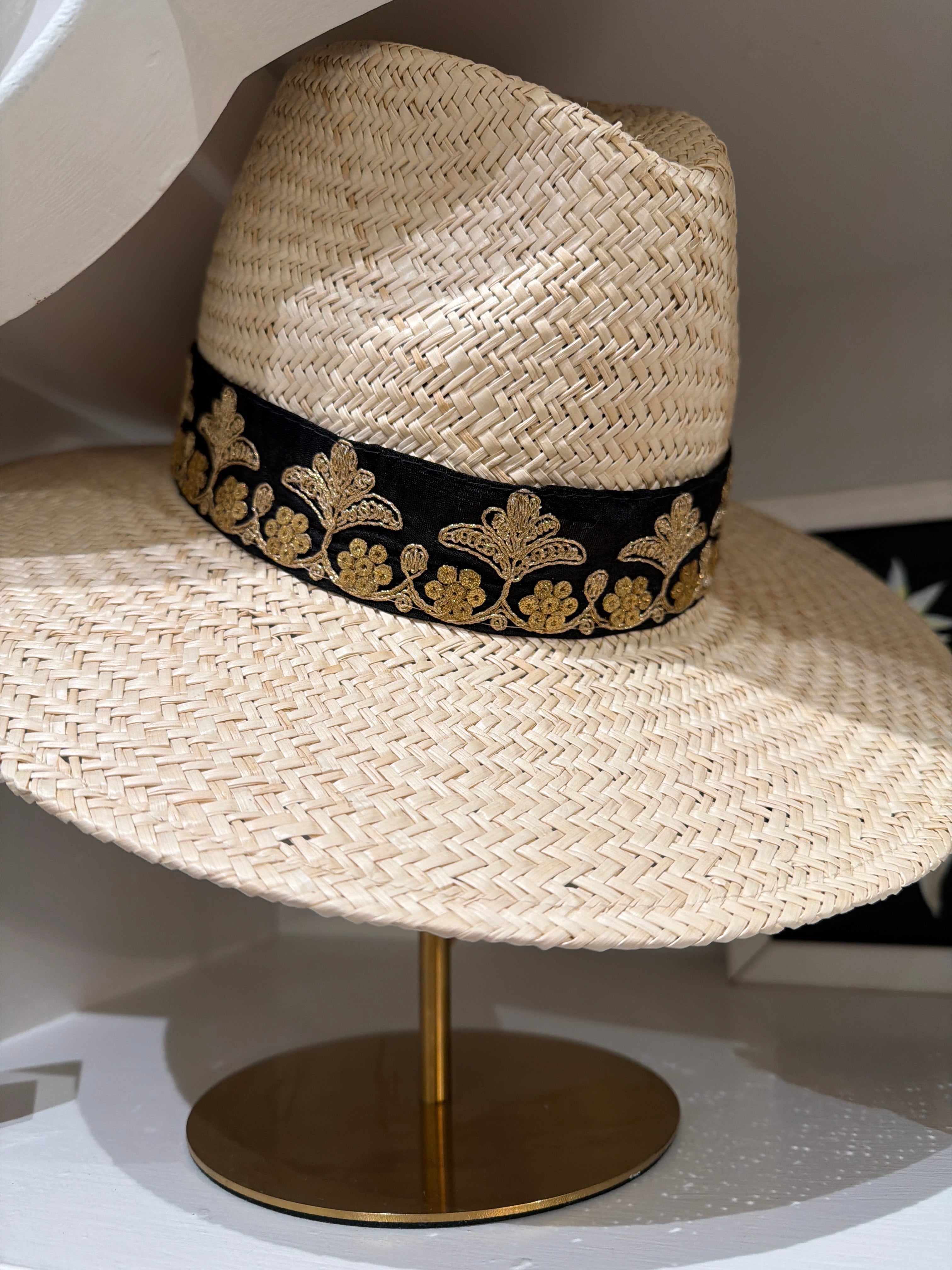 Rosaline Black Straw Hat