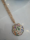 Shell Gold Chain Printed Necklace