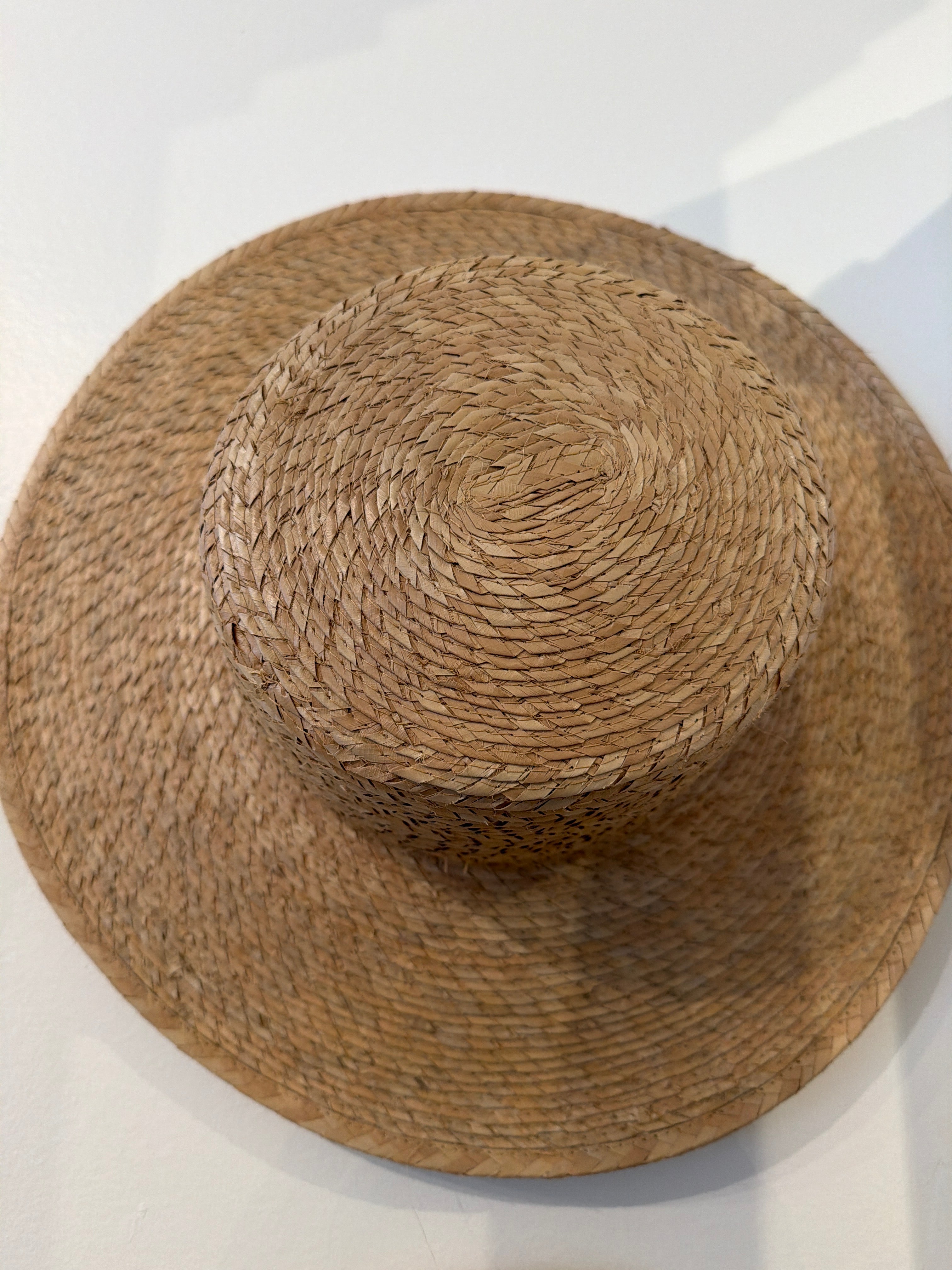 Palm Leaf Boater hat