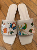 Bird Floral Square Toe Sandal