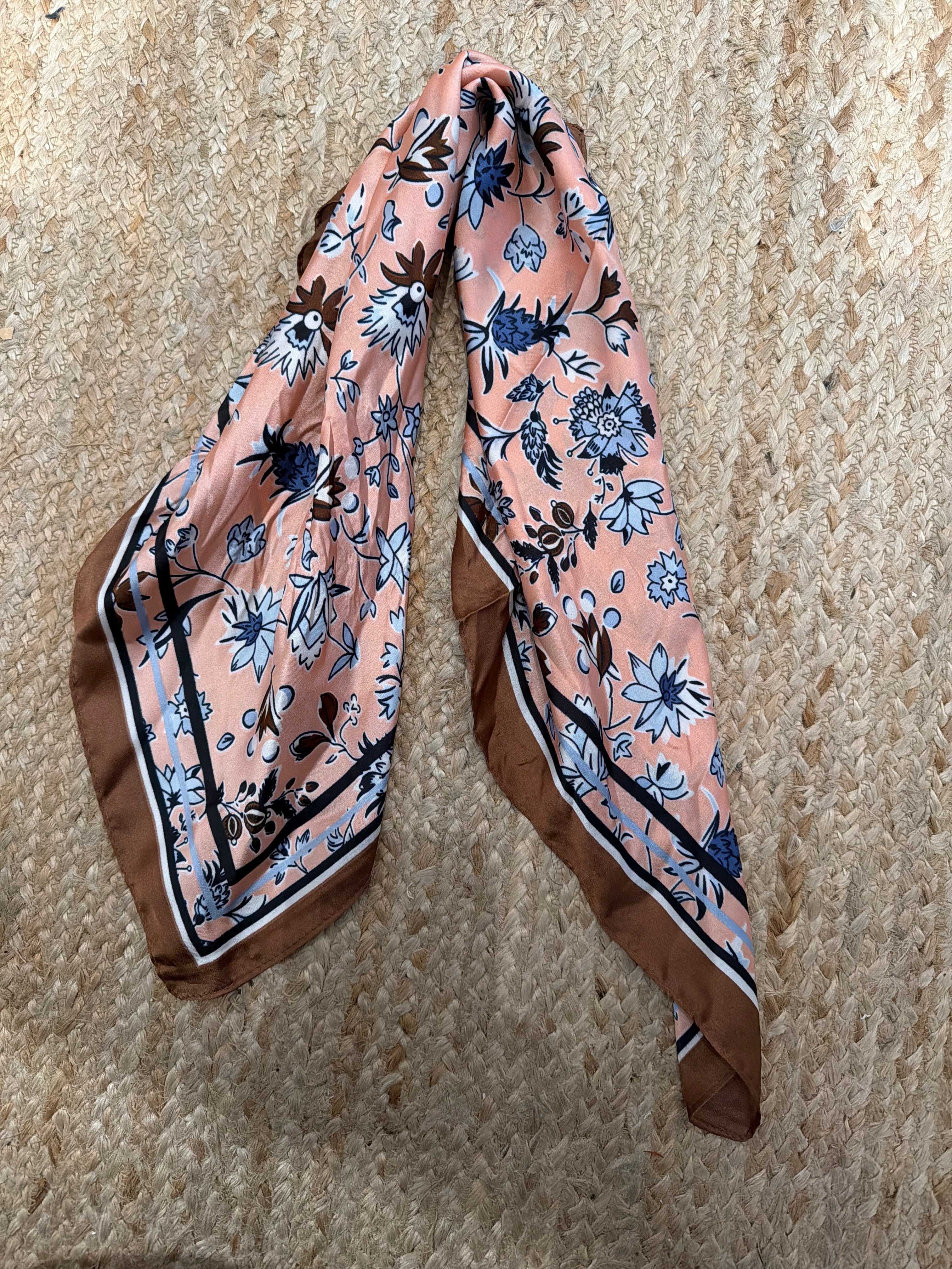 Pink Flower Scarf
