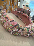 Bella Pink Floral Block Print Headband