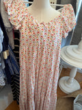 Floral Cotton Sweetheart Maxi Dress