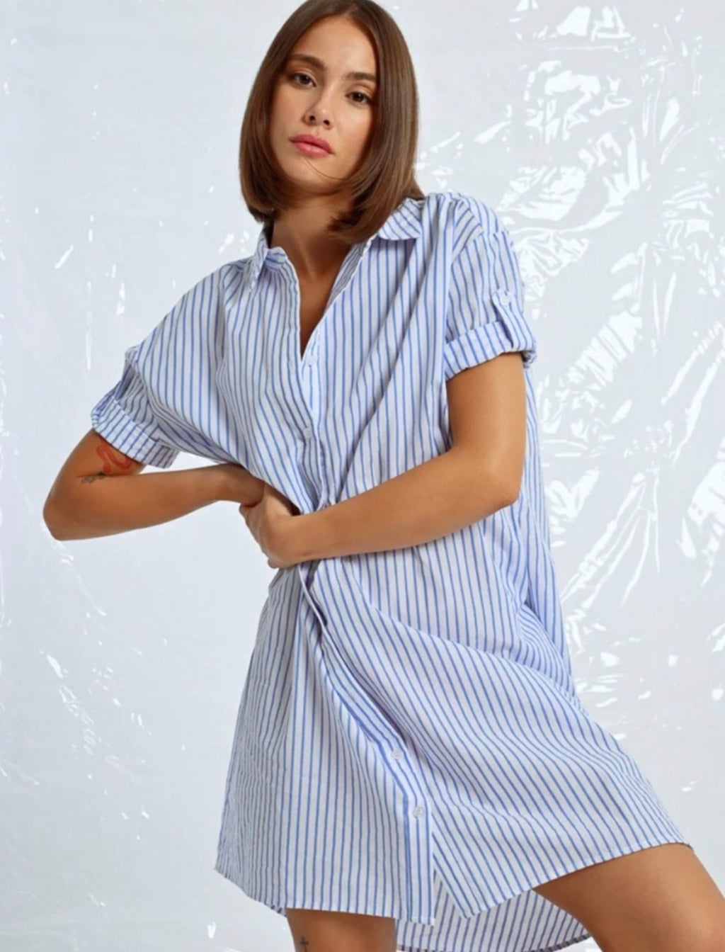 Striped Shirt Beach Dress