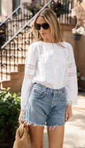 White Button Front Blouse