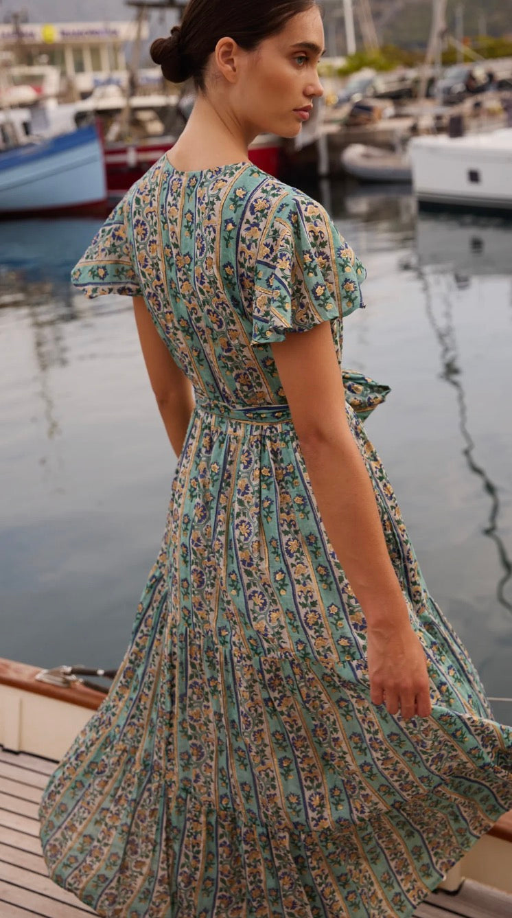 Taj Aqua V Neck Maxi