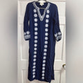 Navy Embroidered Caftan