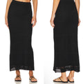 Black Shimmer Crochet Maxi Skirt