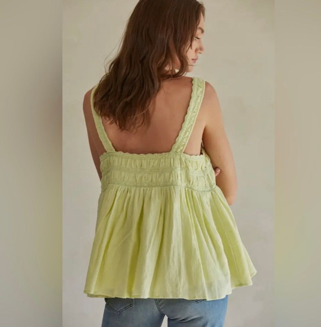 Lemon Square Neck Blouse