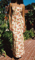Italian Orange Melrose Maxi Dress