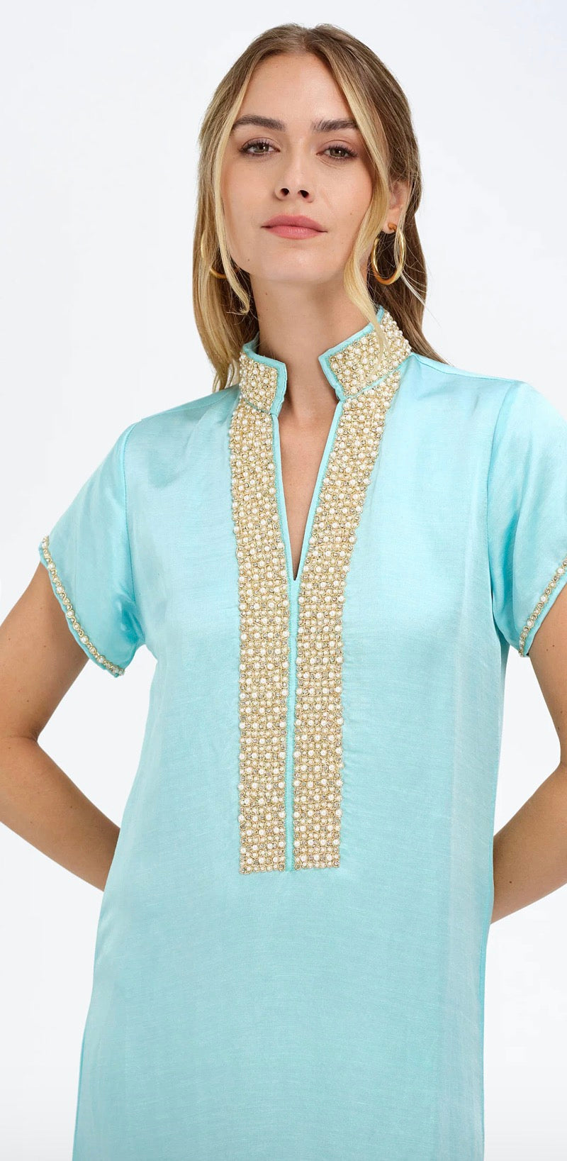 Pearl Cap Sleeve Maxi