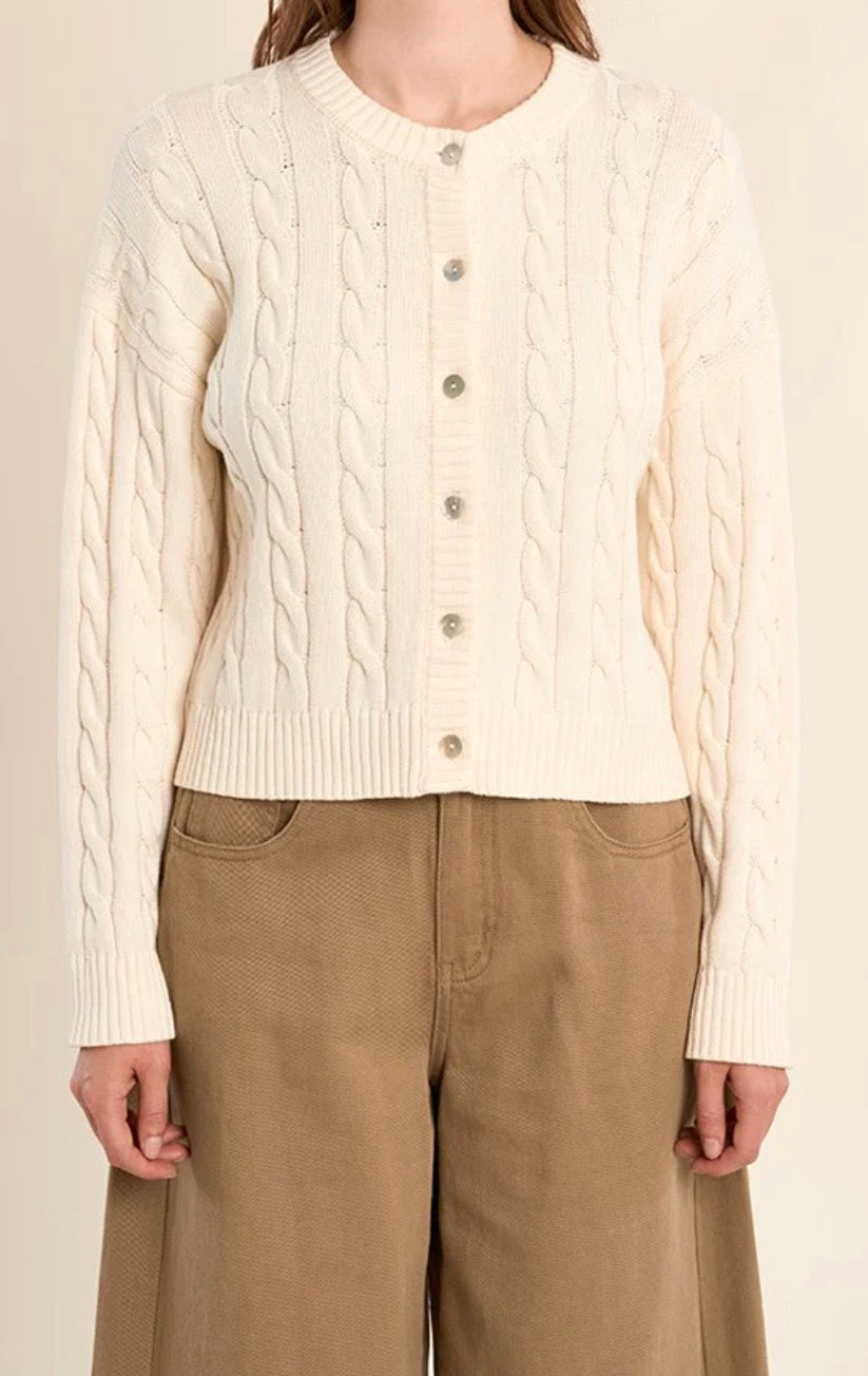Braided Knit Cardigan
