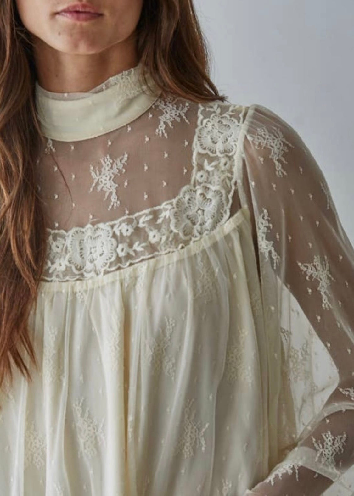 Lace Bell Sleeve Top