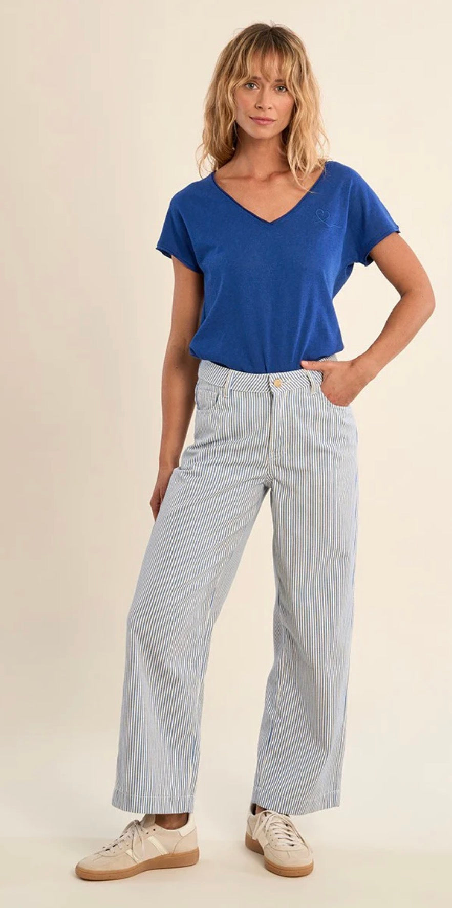 Striped Blue and White Pants