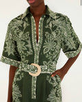 Dark Green Belted Miranda Romper