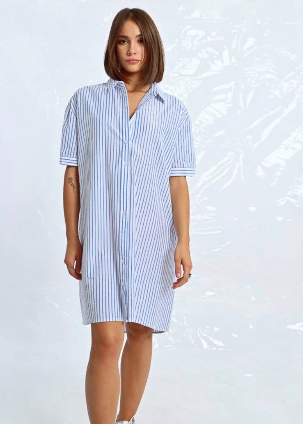Striped Shirt Beach Dress