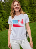 Short Sleeve American Flag Sweater