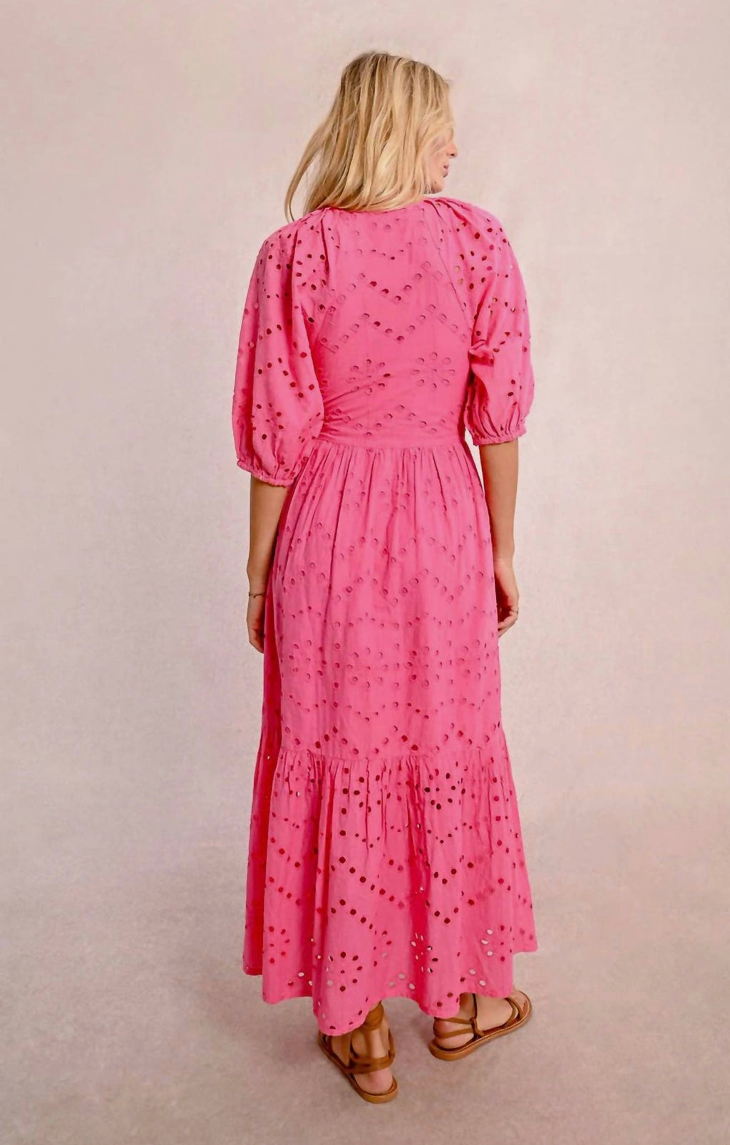 Hot Pink Eyelet Maxi