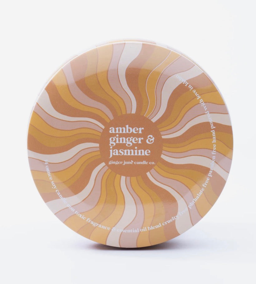Groovy Swirl Tin Candle