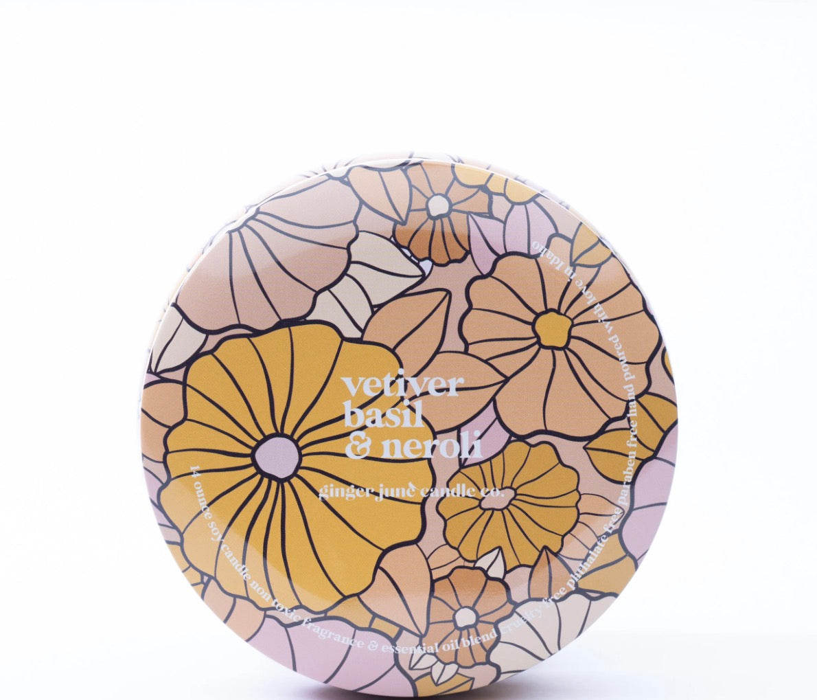 Floral Tin Candle
