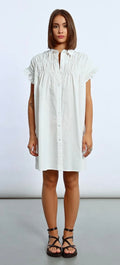Gathered Shirt Dress